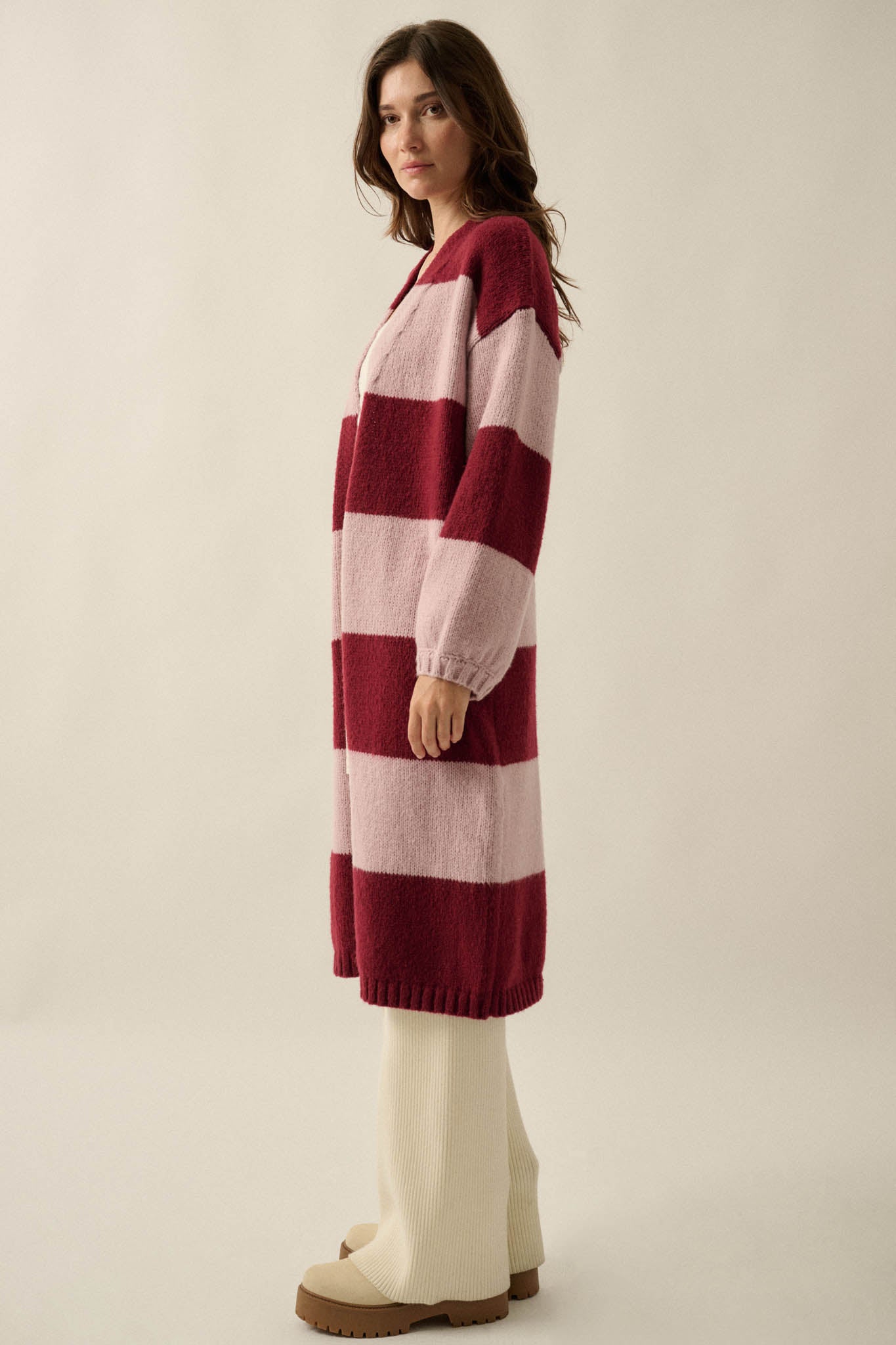 Cozy Days Colorblock Striped Duster Cardigan