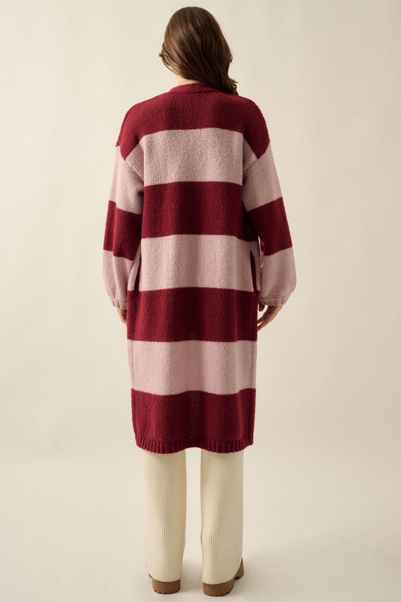 Cozy Days Colorblock Striped Duster Cardigan