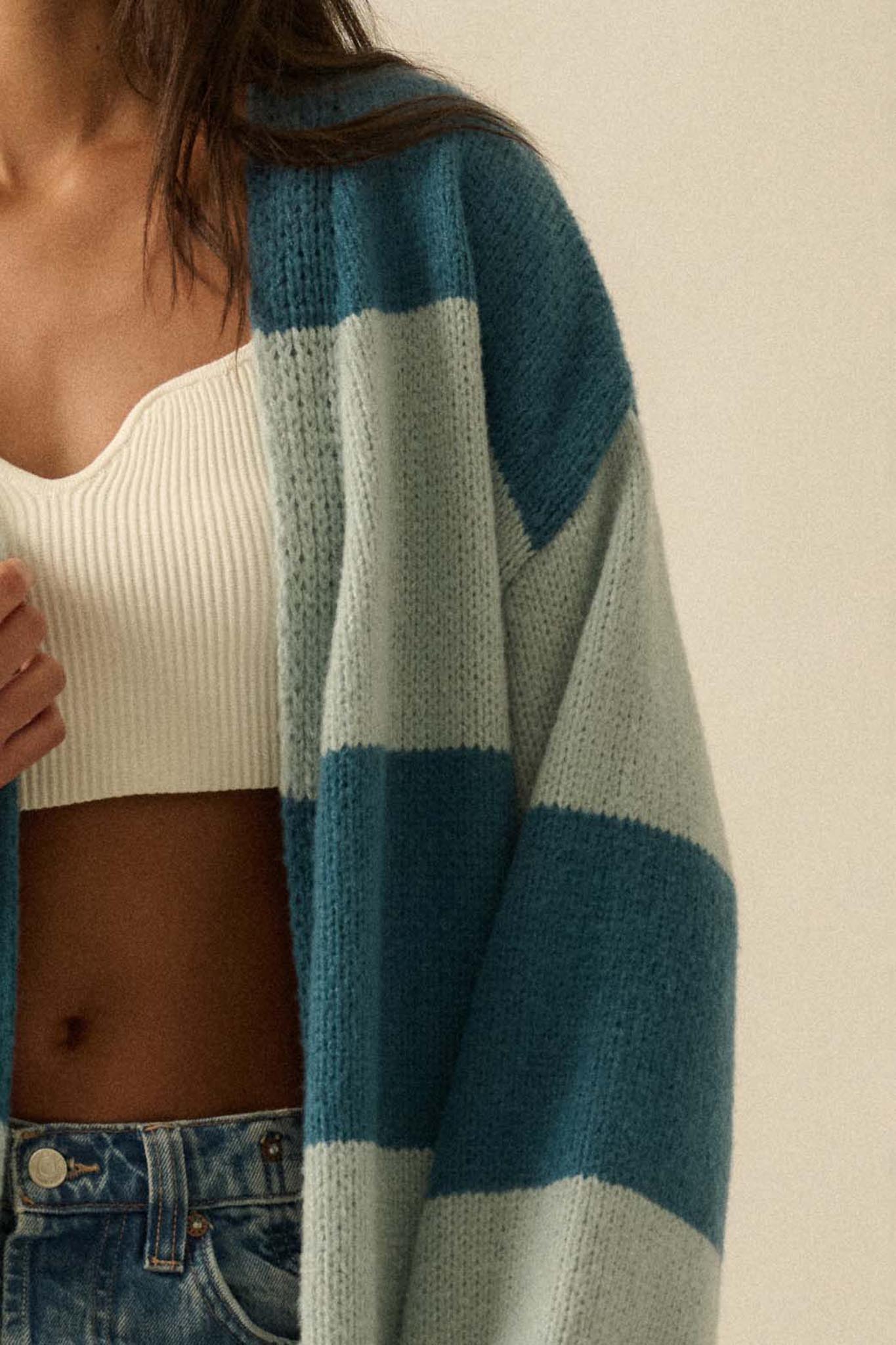 Cozy Days Colorblock Striped Duster Cardigan - ShopPromesa