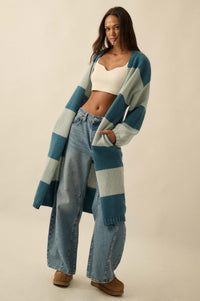 Cozy Days Colorblock Striped Duster Cardigan - ShopPromesa