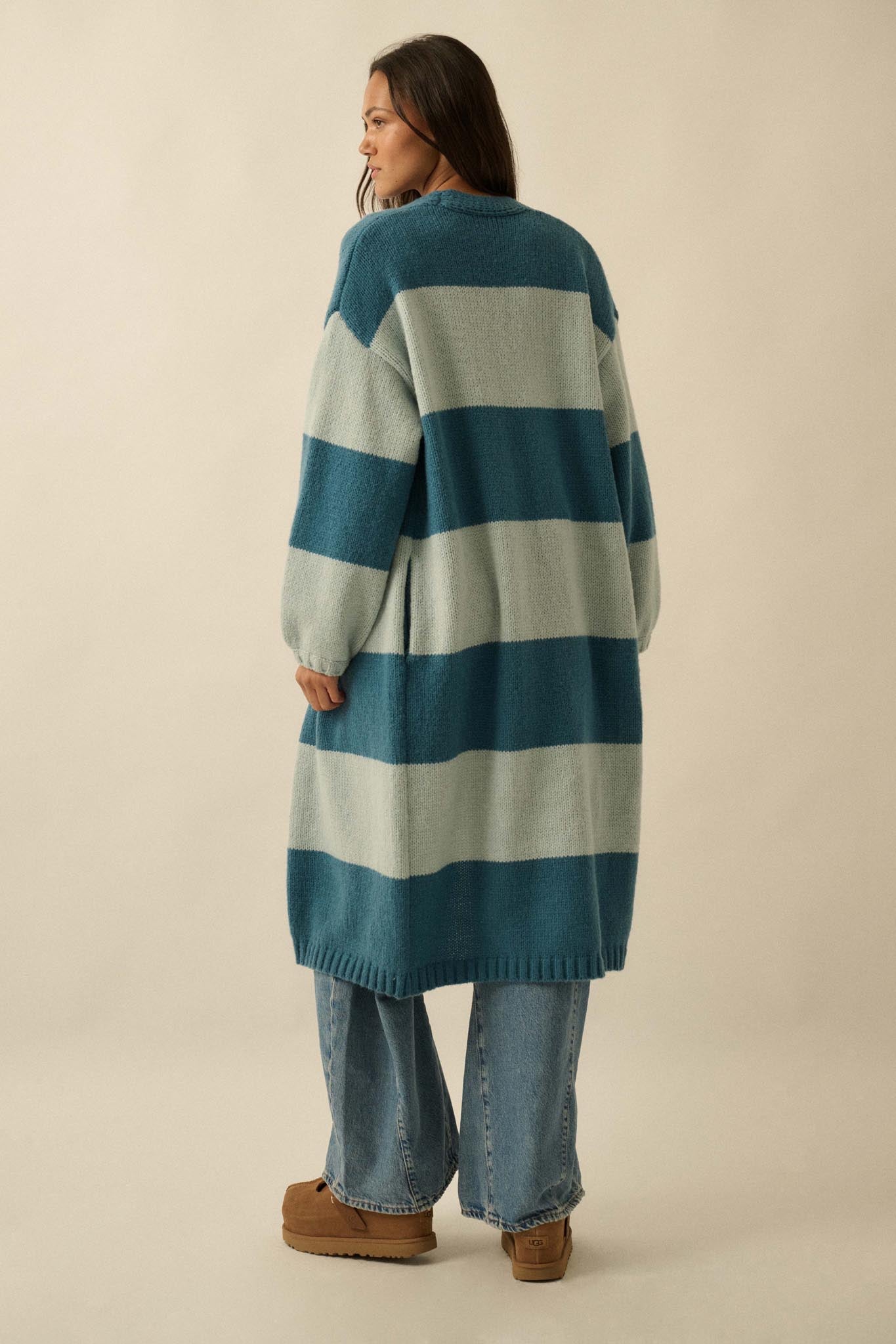 Cozy Days Colorblock Striped Duster Cardigan - ShopPromesa