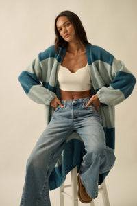 Cozy Days Colorblock Striped Duster Cardigan - ShopPromesa
