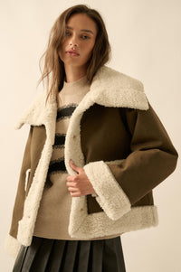 Cedar Creek Faux Shearling Oversize-Collar Jacket - ShopPromesa