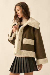 Cedar Creek Faux Shearling Oversize-Collar Jacket - ShopPromesa