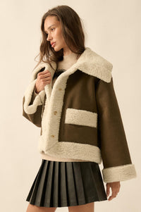 Cedar Creek Faux Shearling Oversize-Collar Jacket - ShopPromesa