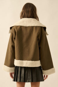 Cedar Creek Faux Shearling Oversize-Collar Jacket - ShopPromesa