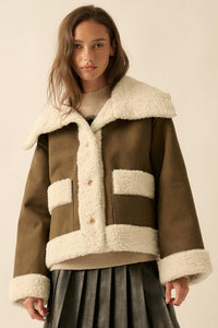 Cedar Creek Faux Shearling Oversize-Collar Jacket - ShopPromesa