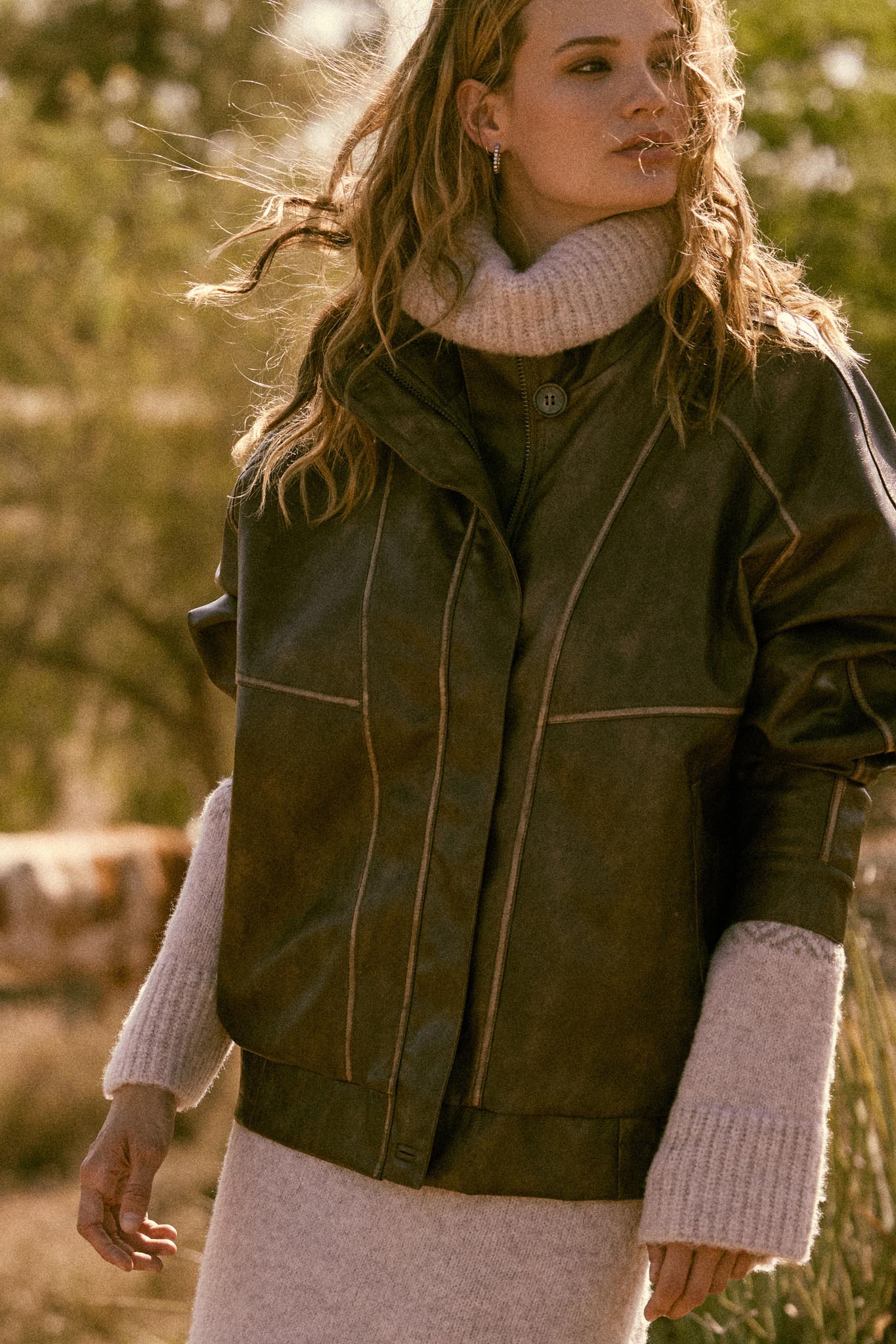 Soul Rider Vegan Leather Oversize Jacket