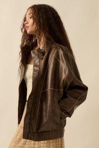 Soul Rider Vegan Leather Oversize Jacket - ShopPromesa