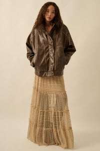 Soul Rider Vegan Leather Oversize Jacket - ShopPromesa