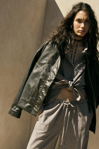 Soul Rider Vegan Leather Oversize Jacket - ShopPromesa