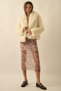 Plush Life Faux Fur Oversize Lapel Jacket - ShopPromesa
