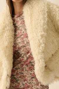 Plush Life Faux Fur Oversize Lapel Jacket - ShopPromesa