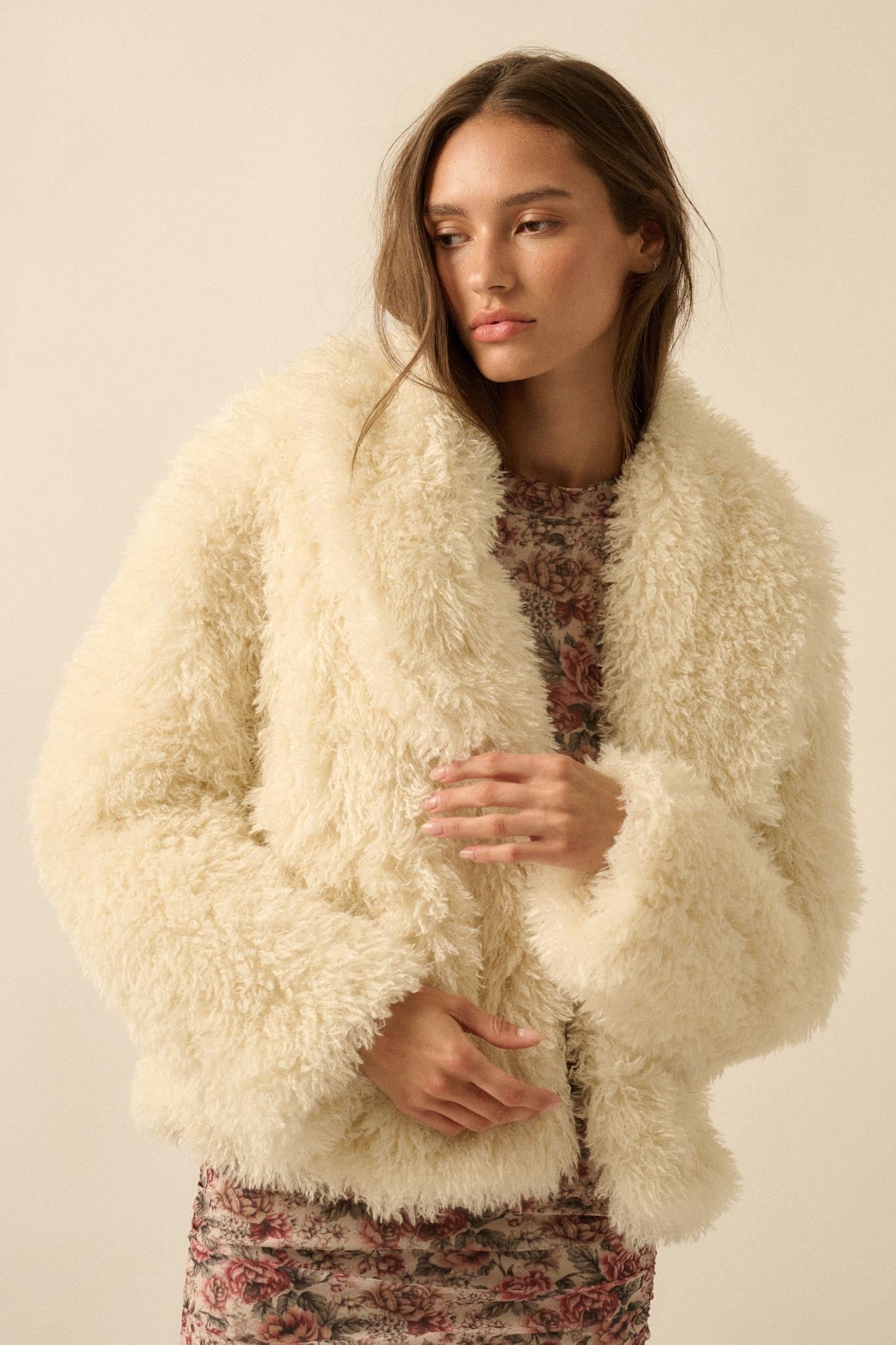 Plush Life Faux Fur Oversize Lapel Jacket - ShopPromesa