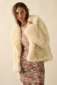 Plush Life Faux Fur Oversize Lapel Jacket - ShopPromesa