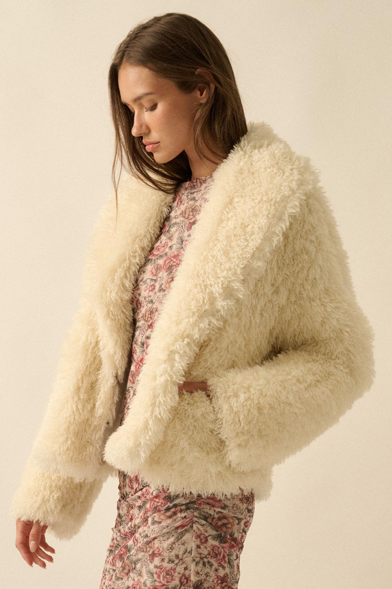 Plush Life Faux Fur Oversize Lapel Jacket - ShopPromesa