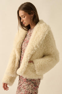Plush Life Faux Fur Oversize Lapel Jacket - ShopPromesa