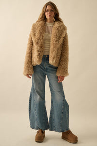 Plush Life Faux Fur Oversize Lapel Jacket - ShopPromesa