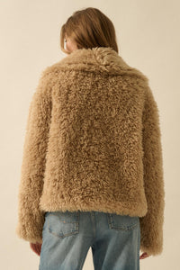 Plush Life Faux Fur Oversize Lapel Jacket - ShopPromesa