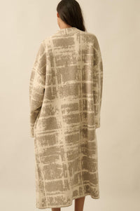 Square One Plaid Jacquard-Knit Duster Cardigan - ShopPromesa