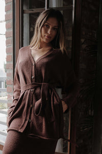 Promise the Label Belted Button-Front Cardigan - ShopPromesa