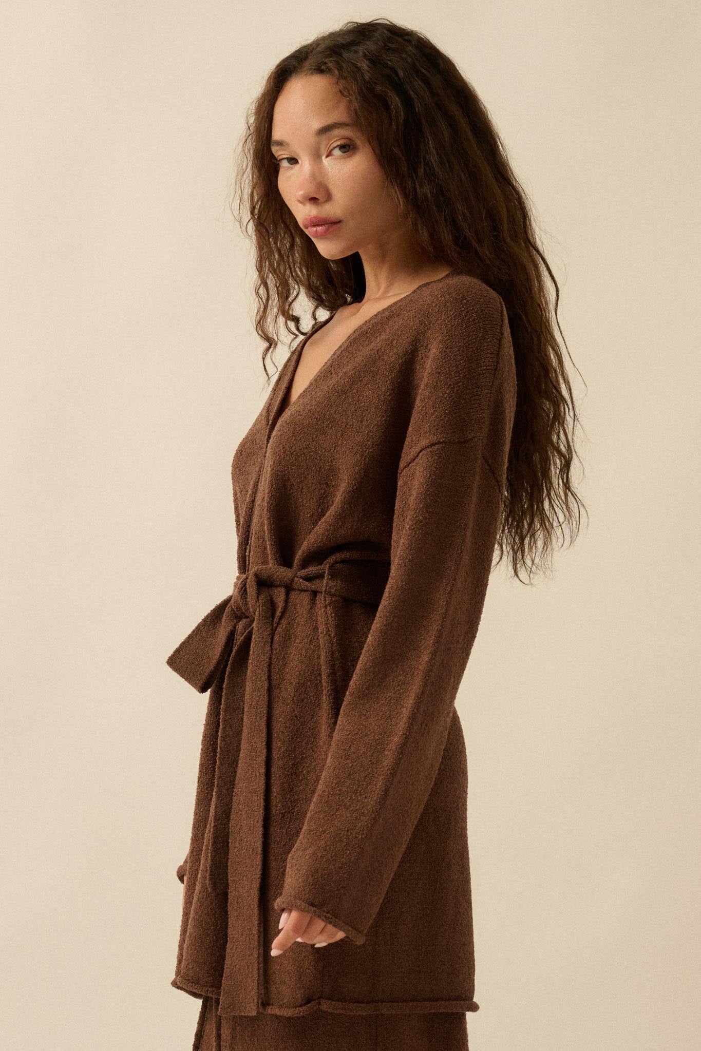 Promise the Label Belted Button-Front Cardigan - ShopPromesa