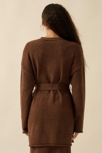 Promise the Label Belted Button-Front Cardigan - ShopPromesa