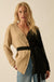 Promise the Label Colorblock Belted Cardigan - ShopPromesa