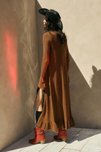 Away We Go Pointelle Rib-Knit Duster Cardigan - ShopPromesa