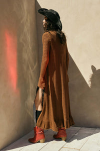 Away We Go Pointelle Rib-Knit Duster Cardigan - ShopPromesa