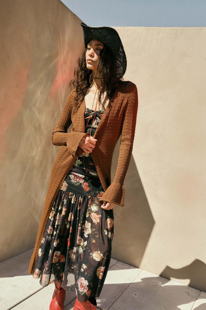 Away We Go Pointelle Rib-Knit Duster Cardigan - ShopPromesa