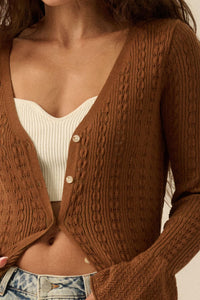 Away We Go Pointelle Rib-Knit Duster Cardigan - ShopPromesa