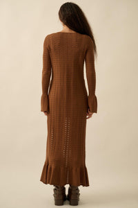 Away We Go Pointelle Rib-Knit Duster Cardigan - ShopPromesa