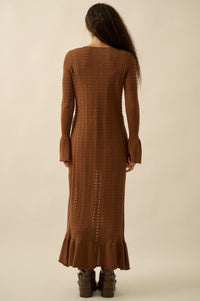 Away We Go Pointelle Rib-Knit Duster Cardigan - ShopPromesa