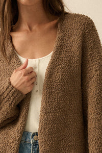 In My Feelings Textured Knit Open-Front Cardigan - ShopPromesa