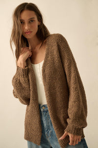 In My Feelings Textured Knit Open-Front Cardigan - ShopPromesa