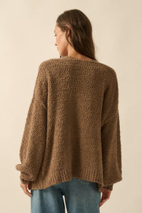 In My Feelings Textured Knit Open-Front Cardigan - ShopPromesa