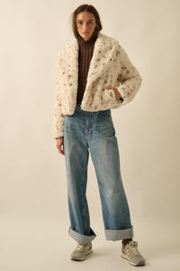 Beautiful Creature Spotted Faux Fur Jacket - ShopPromesa