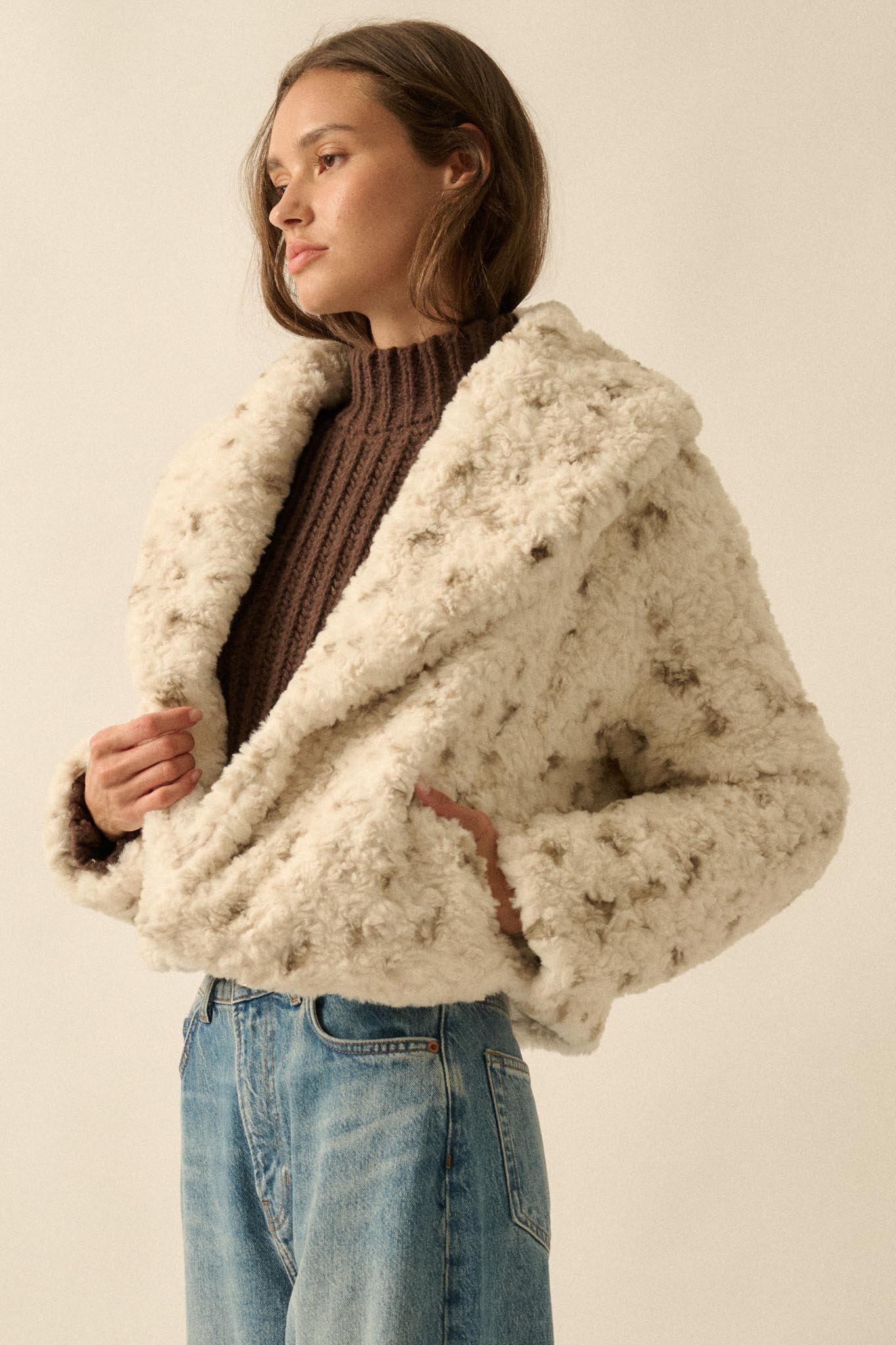 Beautiful Creature Spotted Faux Fur Jacket - ShopPromesa