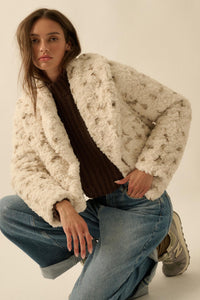 Beautiful Creature Spotted Faux Fur Jacket - ShopPromesa