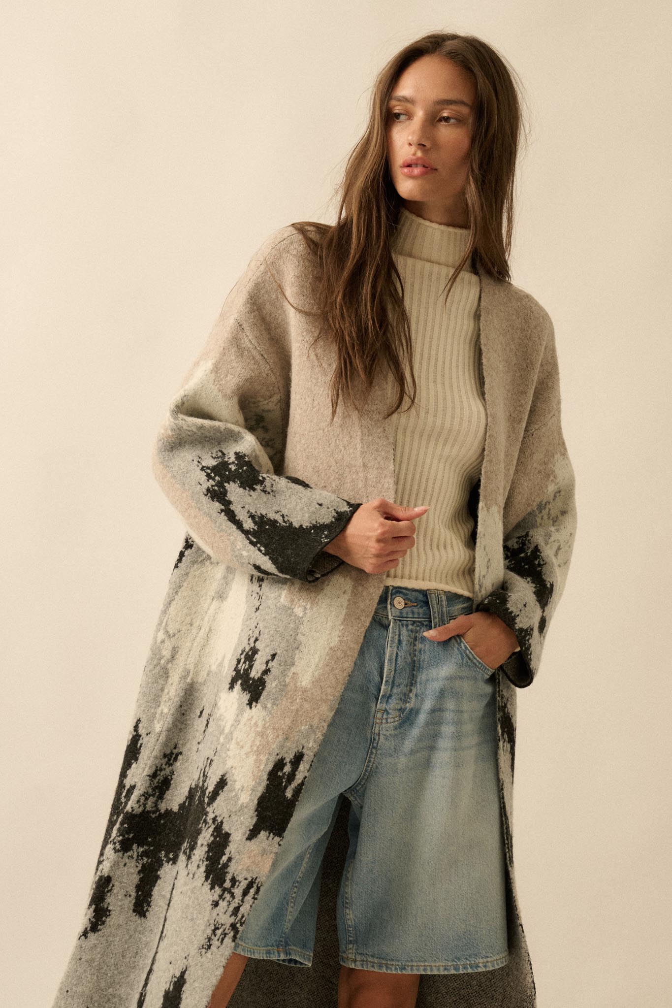 Moving Mountains Landscape Duster Cardigan
