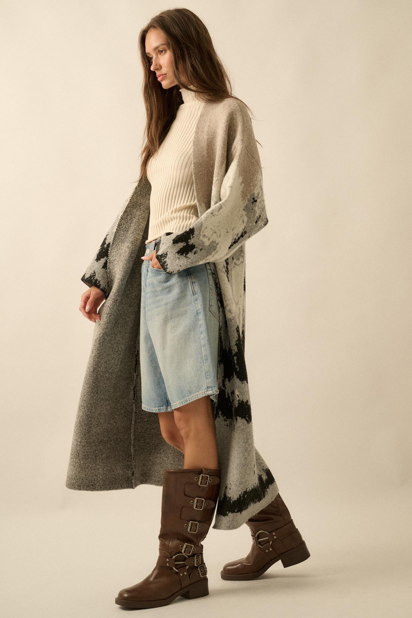 Moving Mountains Landscape Duster Cardigan