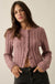 Quiet Calm Cable Knit Button-Up Cropped Cardigan - ShopPromesa