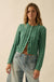 Quiet Calm Cable Knit Button-Up Cropped Cardigan - ShopPromesa