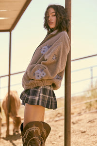 Warm Blossoms Floral-Embroidered Fleece Jacket - ShopPromesa