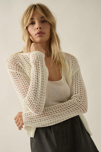 Net Worth Crochet-Knit Cardigan and Tank Set - ShopPromesa