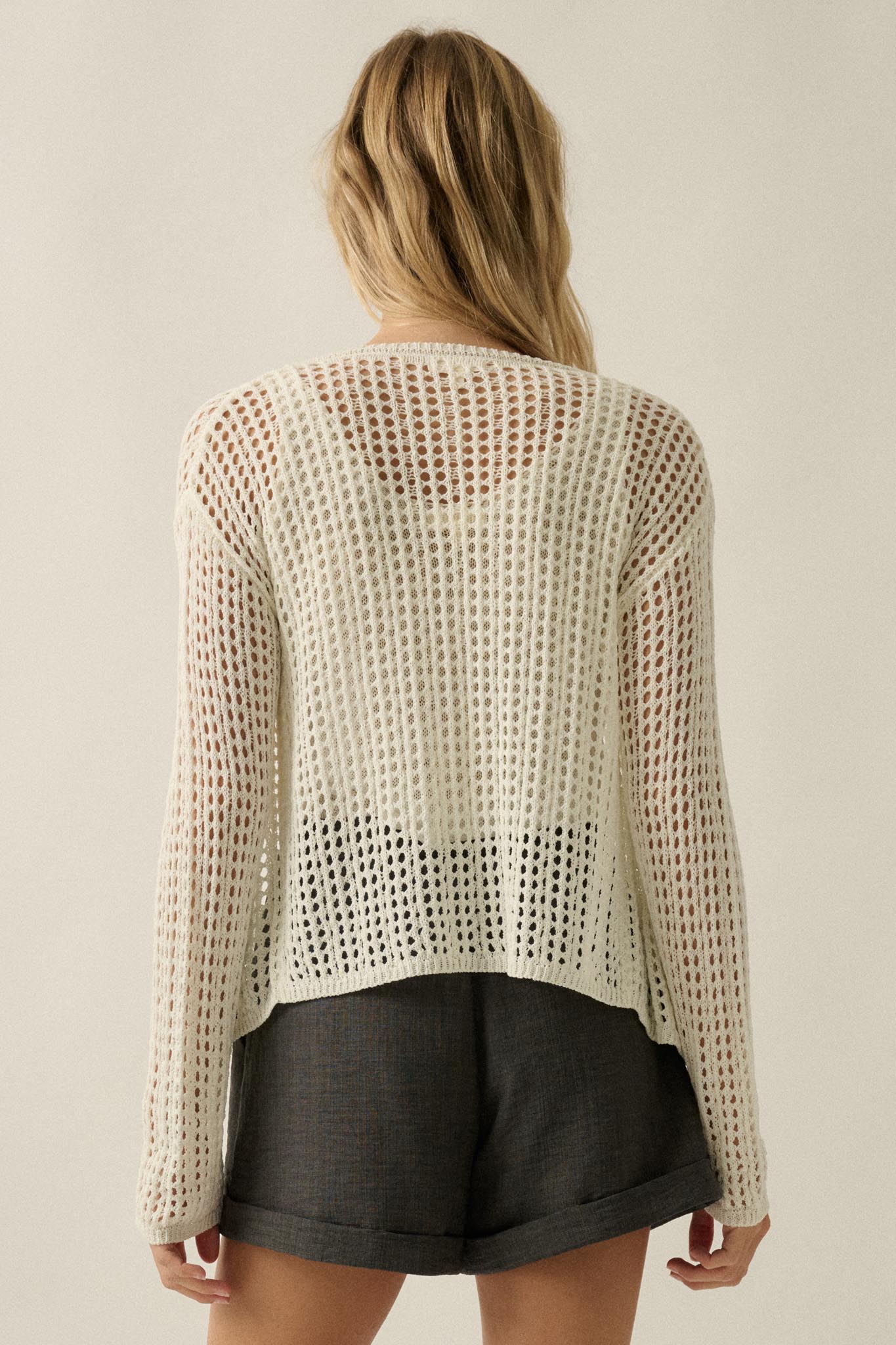 Net Worth Crochet-Knit Cardigan and Tank Set - ShopPromesa