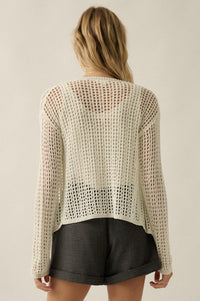 Net Worth Crochet-Knit Cardigan and Tank Set - ShopPromesa