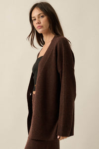 Soft Power Solid Knit One-Button Oversize Cardigan - ShopPromesa