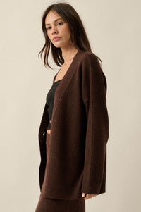 Soft Power Solid Knit One-Button Oversize Cardigan - ShopPromesa